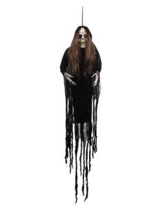 Femme zombie décoration (170 cm) - de haute qualité, idéale pour le carnaval, les fêtes à thème et les événements spéciaux.